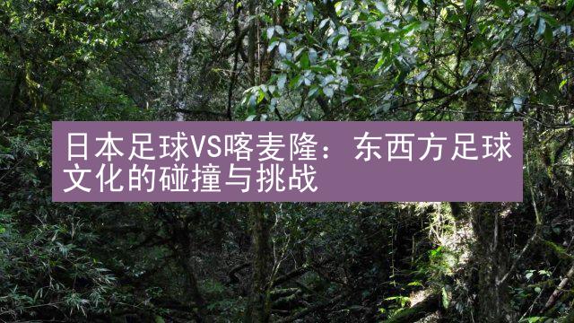 日本足球VS喀麦隆：东西方足球文化的碰撞与挑战